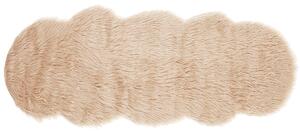 Sztuczna skóra owcza glamour brzoskwiniowy futro akrylowe 180x60 cm Mamungari Beliani
