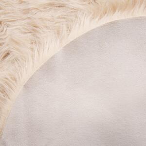 Sztuczna skóra owcza glamour brzoskwiniowy futro akrylowe 180x60 cm Mamungari Beliani