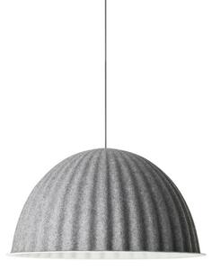 Lampa Wisząca Muuto, Under the Bell, ściemnialny, szary, jadalnia, tkanina | tekstylia, skandynawski