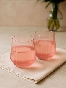 Sinsay - Ryflowane szklanki 2 pack - różowy
