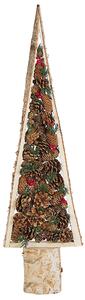 Figurka dekoracyjna świąteczna choinka drewniana szyszki 96cm jasne drewno Tolja Beliani