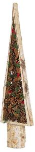 Figurka dekoracyjna świąteczna choinka drewniana szyszki 96cm jasne drewno Tolja Beliani