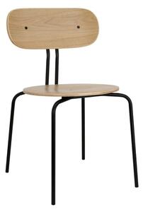 Krzesło Curious oak UMAGE - naturalny dąb, czarne nogi
