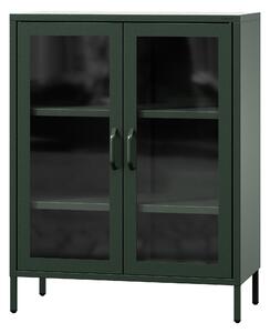 Niska witryna GINA, 800 x 1015 x 400 mm, Modern: butelkowa zieleń