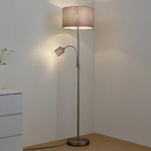 Lampa stojąca Jaileen Lindby, aluminiowy / szary / cynkowy, salon / jadalnia, metal, nowoczesny