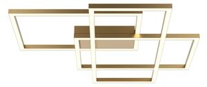 Nowoczesny złoty geometryczny plafon sufitowy prostokąty Maytoni MOD015CL-L80GK Rida LED 78W 2600K-3500K