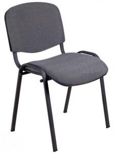 Krzesło konferencyjne do biura i poczekalni Interior, tkanina C38, nogi czarne