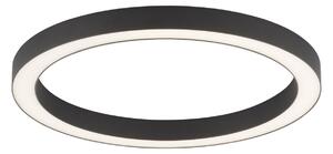 Lampa Sufitowa PURE, PURE Lines Round, ściemnialny, czarny, salon, metal, nowoczesny