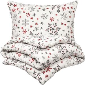 4Home Pościel mikroflanela Snowflakes, 160 x 200 cm, 70 x 80 cm, 160 x 200 cm, 70 x 80 cm