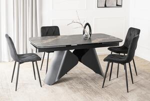 Ceramiczny stół z rozkładanym blatem Verona 160-240 cm, czarny marmur/czarny