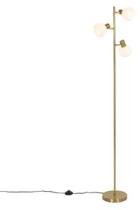 Lampa podłogowa złota z opalowym szkłem, regulowana na 3 punkty - Anouk Oswietlenie wewnetrzne