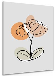 Obraz minimalistyczny kwiat No1