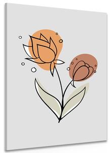 Obraz minimalistyczny kwiat No3