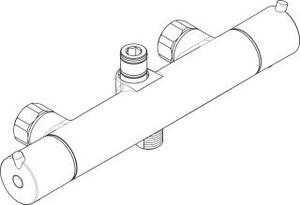 Termostat 92131000 Chromowana rura prysznicowa