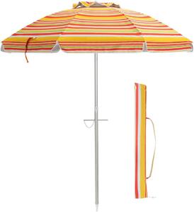 Parasol 198 cm, parasol plaowy z kotwic, przechylany parasol ogrodowy, parasol z torb, okrgy parasol przeciwsoneczny UV50+ (óty)