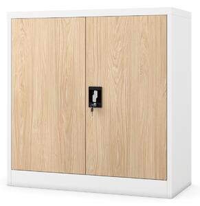 Szafka biurowa Eco Design Beata 90x40x93 cm biały/dąb sonoma