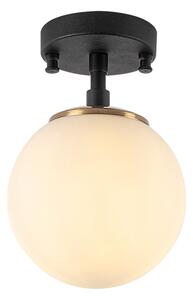 Czarno-biała lampa sufitowa ze szklanym kloszem ø 15 cm Atmaca – Opviq lights