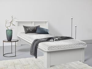 Łóżko z funkcjonalną półką, 90x200 cm, w kolorze białym