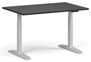 Stół z regulacją wysokości, elektryczny, 675-1325 mm, blat 1200x800 mm, podstawa biała, grafit