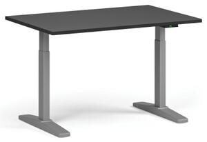 Stół z regulacją wysokości, elektryczny, 675-1325 mm, blat 1200x800 mm, podstawa szara, grafit