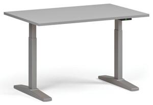 Stół z regulacją wysokości, elektryczny, 675-1325 mm, blat 1200x800 mm, podstawa szara, szary