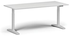 Stół z regulacją wysokości, elektryczny, 675-1325 mm, blat 1800x800 mm, podstawa biała, biała