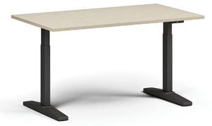 Stół z regulacją wysokości, elektryczny, 675-1325 mm, blat 1400x800 mm, podstawa czarna, grafit