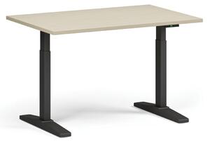 Stół z regulacją wysokości, elektryczny, 675-1325 mm, blat 1200x800 mm, podstawa czarna, orzech