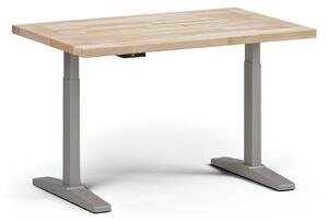 Stół warsztatowy z regulacją wysokości, elektryczny, 1500 x 800 x 690-1340 mm, podstawa szara