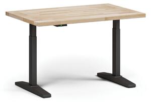 Stół warsztatowy z regulacją wysokości, elektryczny, 1500 x 800 x 690-1340 mm, podstawa czarna
