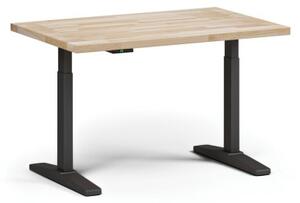Stół warsztatowy z regulacją wysokości, elektryczny, 1200 x 800 x 690-1340 mm, podstawa czarna