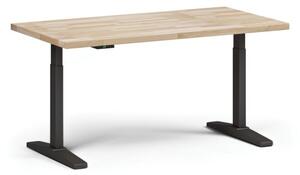 Stół warsztatowy z regulacją wysokości, elektryczny, 1500 x 800 x 690-1340 mm, podstawa czarna