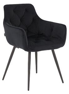 MebleMWM Krzesło tapicerowane DC-0082-3 czarny | nogi czarne | OUTLET