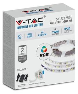 Zestaw LED V-TAC RGB Zasilacz Pilot Sterownik VT-5050 60 RGB 1000lm
