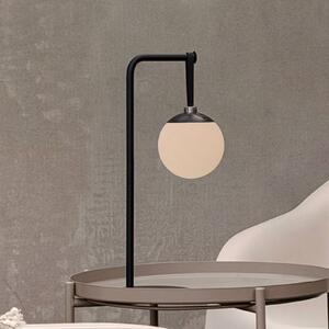 Dyberg Larsen Lampa dekoracyjna LED na akumulator Odin, czarno-biała, IP44 możliwość ściemniania, czarny, tworzywo sztuczne, nowoczesny