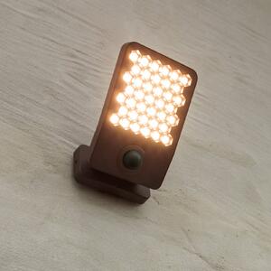 LUTEC Zewnętrzny kinkiet LED z czujnikiem ATLANTIS, ciemnoszary, 22 cm, IP54 ATLANTIS, aluminiowy / szary / cynkowy, aluminium, nowoczesny