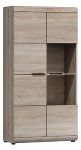 Niska witryna do salonu Link C 80 cm dąb sonoma