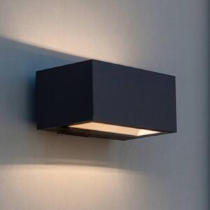 LUTEC Kinkiet zewnętrzny GEMINI, aluminiowy / szary / cynkowy, aluminium, nowoczesny