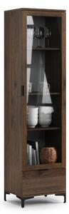 Witryna LANA W-50 Orzech Elegant - SZAFKA 1-DRZWIOWA Z SZUFLADĄ