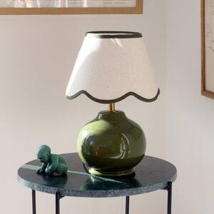 PR Home Lampa stołowa Nell, zielony, salon / jadalnia, ceramika, dworkowy / rustykalny