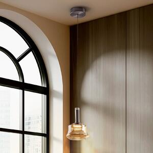 Schuller Valencia Lampa wisząca szklana Scarlett, możliwość ściemniania, kremowy / amber, salon / jadalnia, szkło