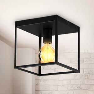B.K. Licht Lampa sufitowa Indu, możliwość ściemniania, czarny, przedpokój, metal, nowoczesny