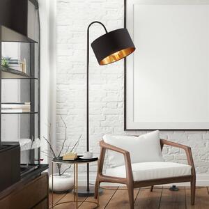 B.K. Licht Lampa stojąca Kari, czarny, salon / jadalnia, tkanina / materiał / jedwab, nowoczesny