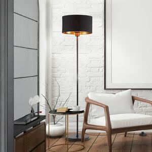 B.K. Licht Lampa stojąca Kari, czarny, salon / jadalnia, tkanina / materiał / jedwab, nowoczesny