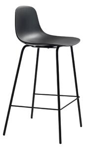 Czarny plastikowy hoker (wysokość siedziska 67,5 cm) Whitby – Unique Furniture