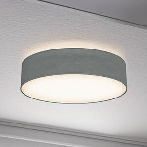 B.K. Licht Lampa sufitowa Litora, możliwość ściemniania, aluminiowy / szary / cynkowy, salon / jadalnia, tkanina / materiał / jedwab