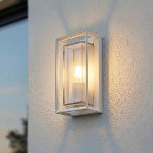 Kinkiet zewnętrzny Ismera Arcchio, możliwość ściemniania, biały / opal, aluminium, nowoczesny