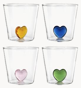 Komplet szklanek ze szkła borokrzemowego Miniature Hearts, 4 elem