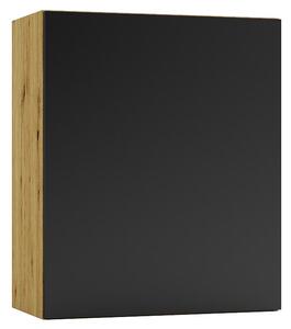 Szafka kuchenna górna 60 cm dąb artisan + czarny D4-B25
