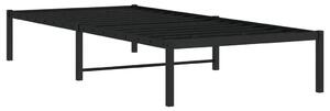 Czarne metalowe łóżko industrialne 90x200 cm - Dafines